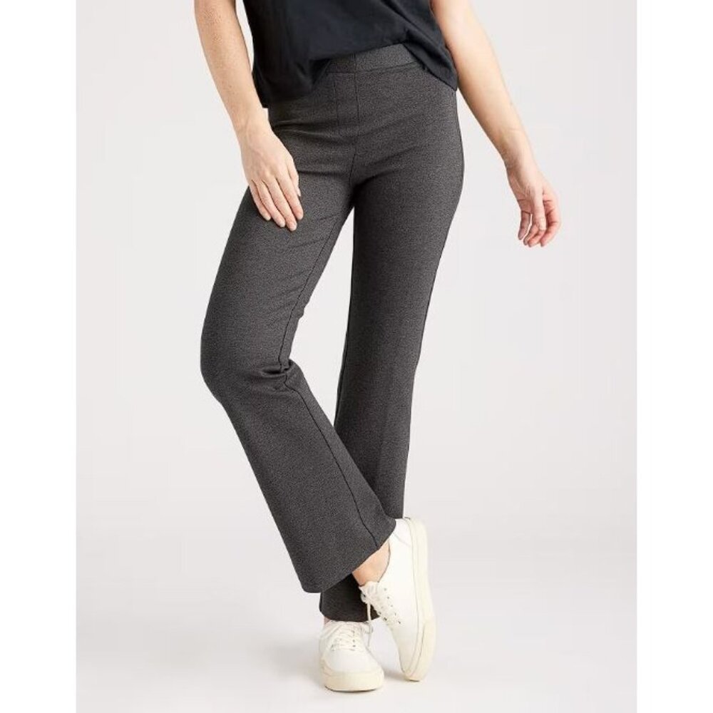 New Quince Ultra-Stretch Ponte Bootcut Pant Petite Charcoal M